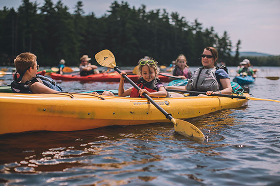 little girl kayaking