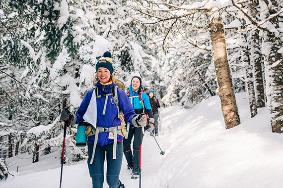 winter hikers