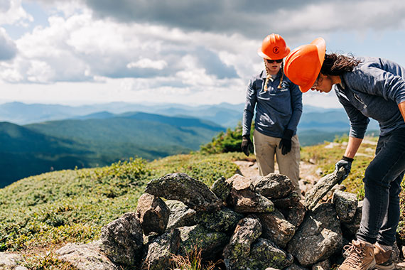 workers  on a mountain